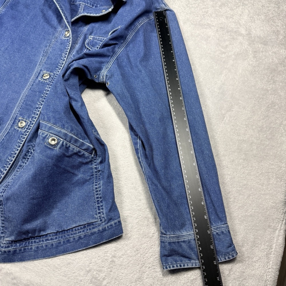 Vintage Polo Ralph Lauren Jeans Co. Denim 90s Chore Jacket Barn Coat Womens L*** - Picture 12 of 12